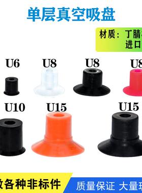 PIAB派亚博工业真空U6 U8 U10 U15单层黑色耐高温白色防静电吸盘