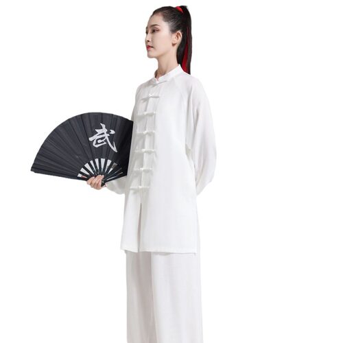 2026新款御承棉麻太极服武术服八段锦表演服男女同款春夏款团体高