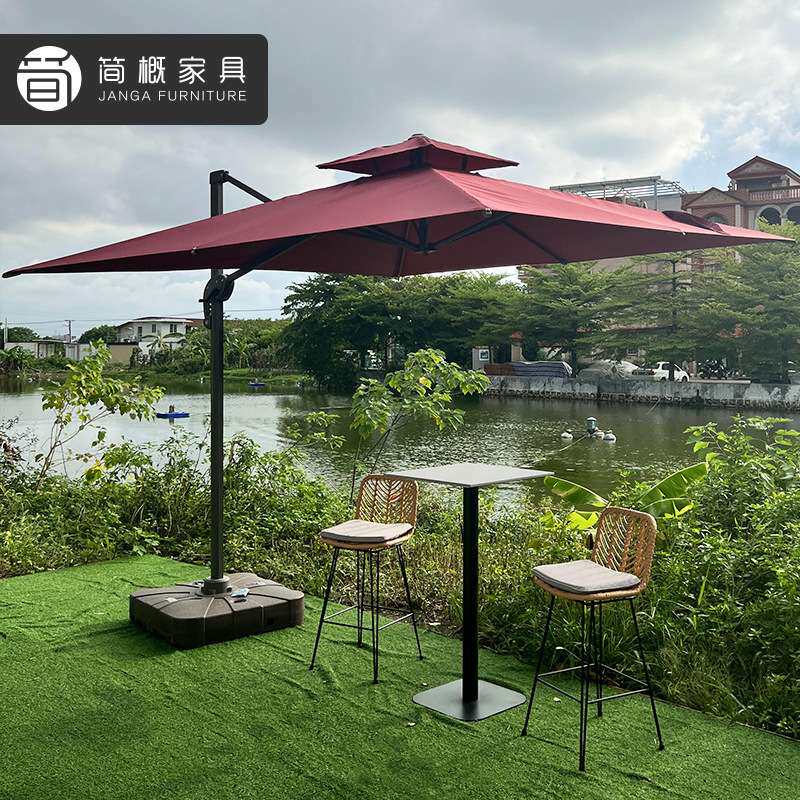 户外家具庭院阳台海景房酒吧音乐餐吧吧台椅室外餐厅防水防晒藤椅