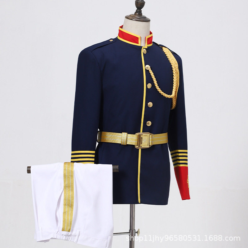2026新款军鼓乐队演出服男女文工团礼服中老年军乐团服装衬衣