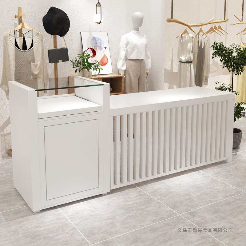 服装店收银台中岛台展示桌储物柜装饰品摆件展台陈列展示台中岛桌