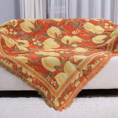 Dulcis棉线毯三层加厚沙发垫巾四季毯子床盖午睡毯北欧沙发巾