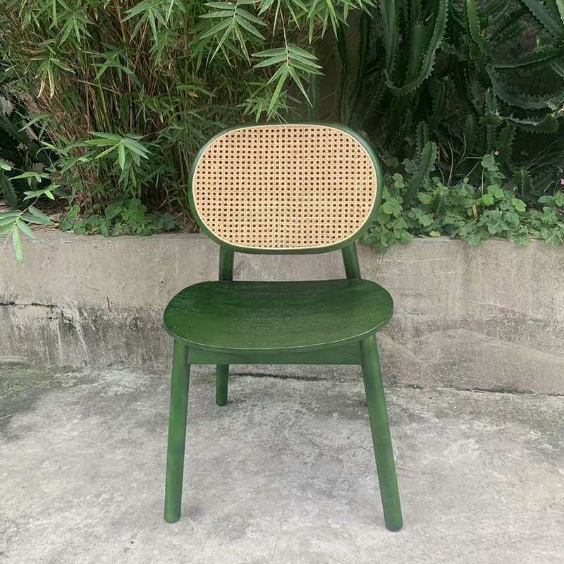 现代中式酒吧餐厅椅高档实木咖啡厅快餐椅子桉木弯板椅定 制
