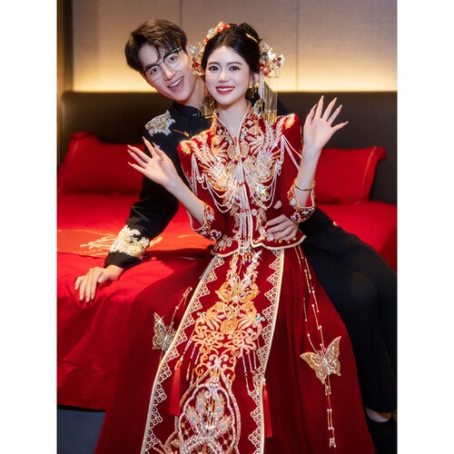 2026新款秀禾服新娘新中式婚服结婚礼服嫁衣出阁男女套装重工高端