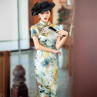 2026新款真丝旗袍夏女新中式改良高端国风桑蚕丝连衣裙年轻款少女