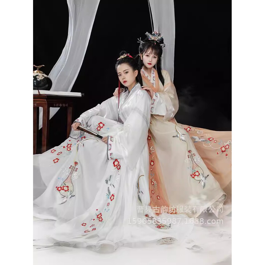 2026新款白鹤忘机正品原创汉服女中国风古装大襟交领齐腰襦裙春秋