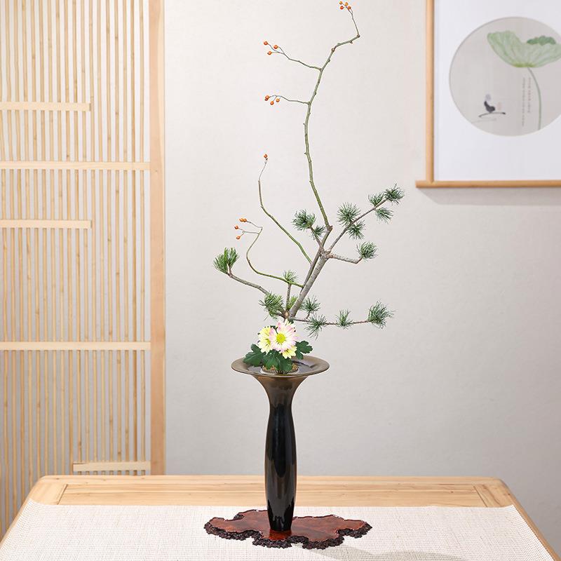 瘿木垫板花器茶具摆件底盘茶盘干泡台插花器皿瘿瘤木头底座