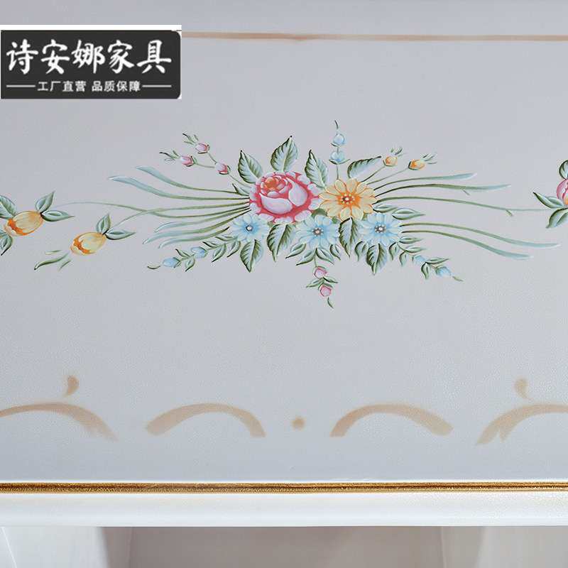 欧式实木家具 浪漫古典田园餐边柜 裂纹漆奢华酒柜