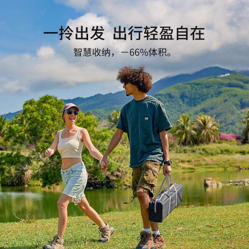 KingCamp户外折叠桌竹铝蛋卷桌便携式铝合金野餐烧烤桌露营桌椅