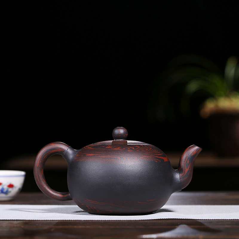 茶壶  厂家直供宜兴紫砂壶纯全手工名家茶具 绞泥一粒珠壶混批
