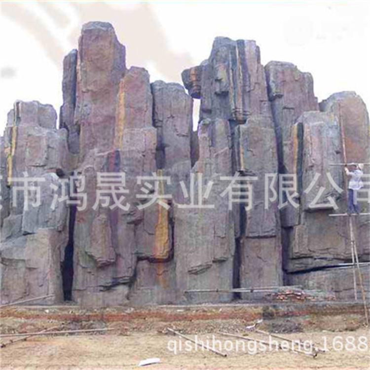 人造水泥假山塑石玻璃钢假山假树景观工程大型假山石支持来图制作