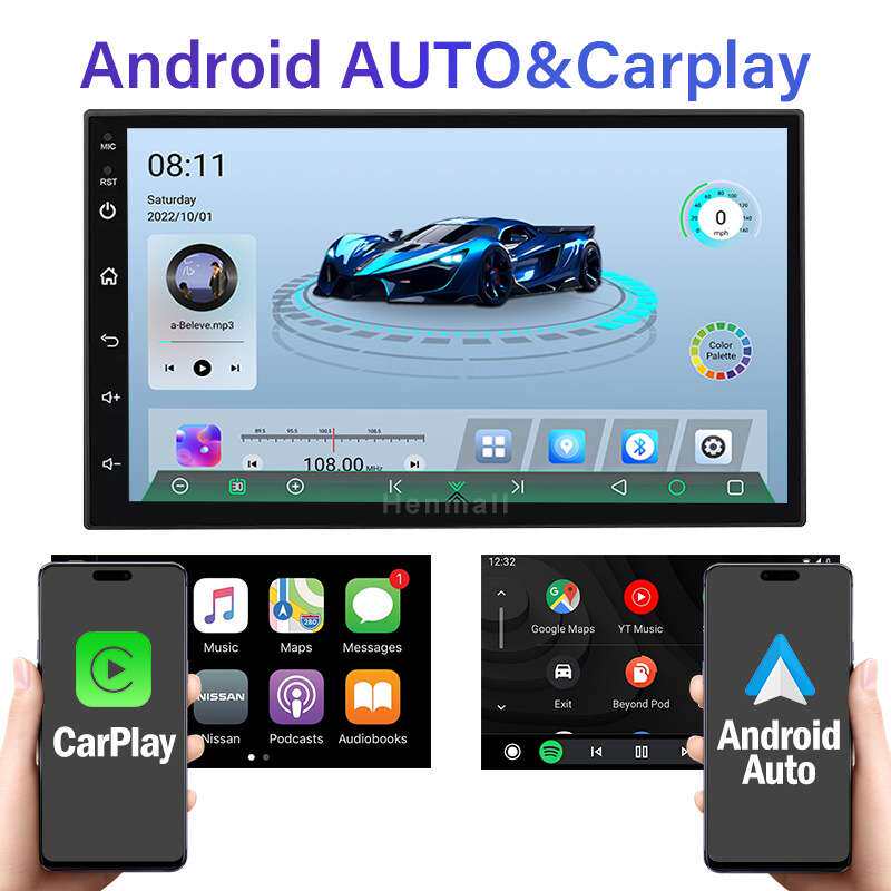 跨境7寸赛扬安卓通用车载导航中控一体机播放器carplay汽车导航