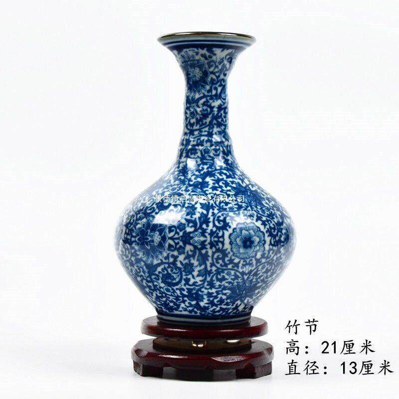景德镇陶瓷器花家居装饰品仿古青花瓷博古架电视柜酒柜摆件瓷