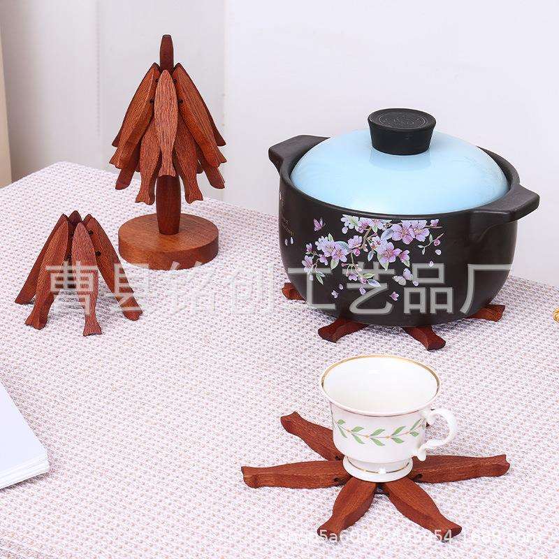 一棵树榉木摆件隔热垫餐桌垫防烫耐高温锅垫杯垫家用碗垫子餐具