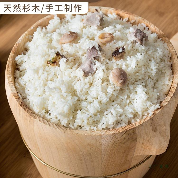 杉木厨房大小饭桶蒸饭木桶蒸米饭神器餐厅饭甑子蒸笼竹家用