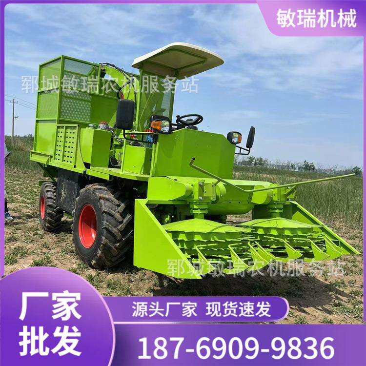 四驱轮式圆盘割台青储机秸秆青贮机玉米秸秆牧草农用收获机械