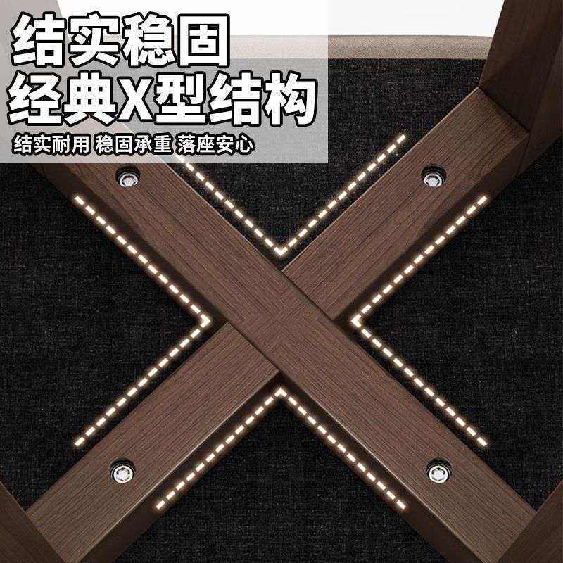 实木凳子家用现代简约餐桌圆板凳商用胡桃色木头方凳可叠放小椅子