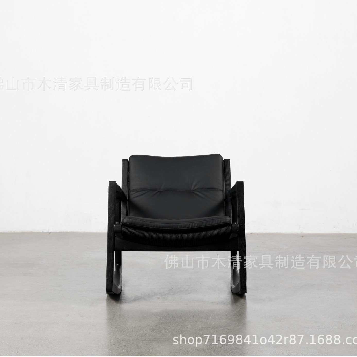 德国EUVIRA北欧风实木阳台客厅酒店休闲扶手休闲椅沙发椅摇摇椅