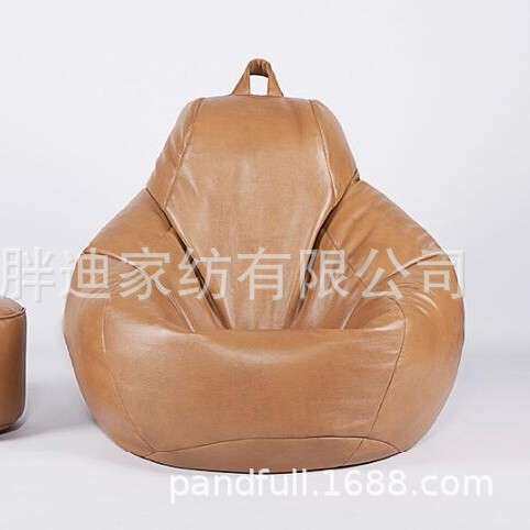 意大利设计师皮革极简卧室单人豆袋小沙发懒人皮沙发可拆洗沙发椅