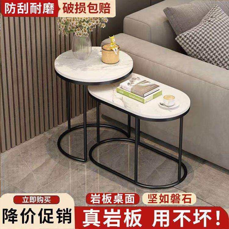 沙发边柜小茶几简约现代侧边桌床头边几客厅轻奢角几铁艺阳台桌子