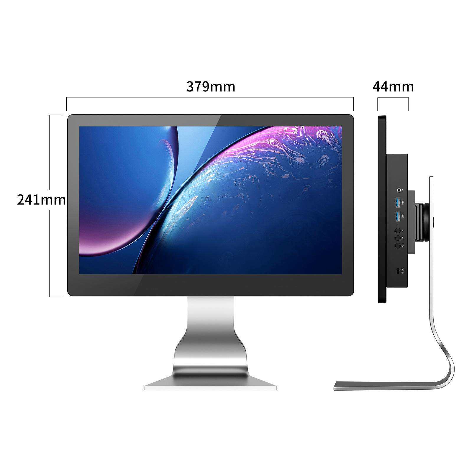 15.6寸工控一体机电脑Win11嵌入式机器人控制触摸屏安卓工业平板