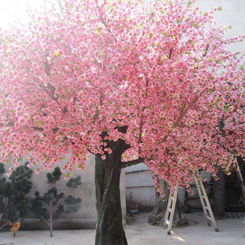 婚庆装饰大型仿真桃花树假树仿真造型树酒店景区装修仿真桃花树