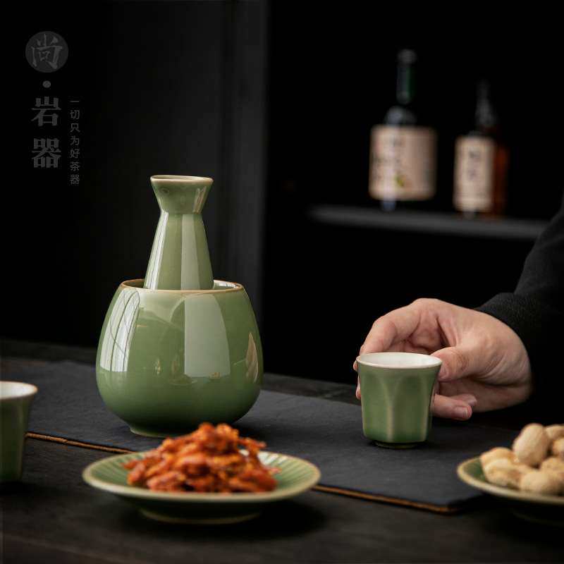 日式复古温酒器烫酒壶套装家用黄酒蜡烛加热暖酒煮酒器酒具烧酒壶