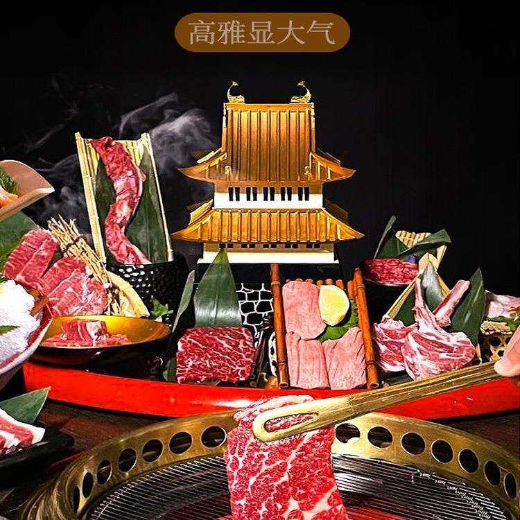 寿司盛器火锅组合牛肉盘烧烤肉刺身拼盘日式寿司塔大板屋创意餐具
