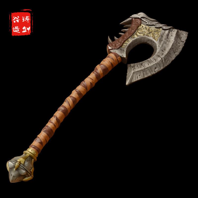 铸剑谷 魔兽世界血吼战斧123厘米9.5公斤地狱咆哮家族全金属摆件