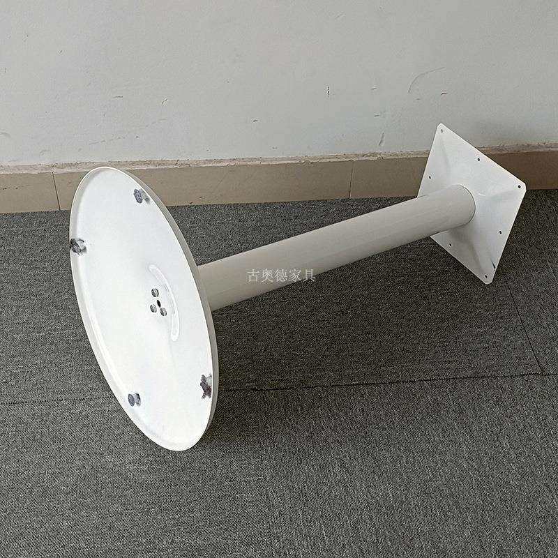 白色铁腿餐桌吧桌圆桌支架底盘铁架子圆盘铁盘洽谈桌脚桌子腿