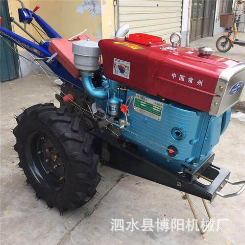 家用12马力手扶拖拉机 小面积地块果园耕地机 水田操作方便灵活