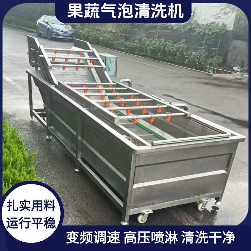 花椰菜菠菜芹菜红薯清洗设备大型商用果蔬气泡清洗机海鲜清洗机