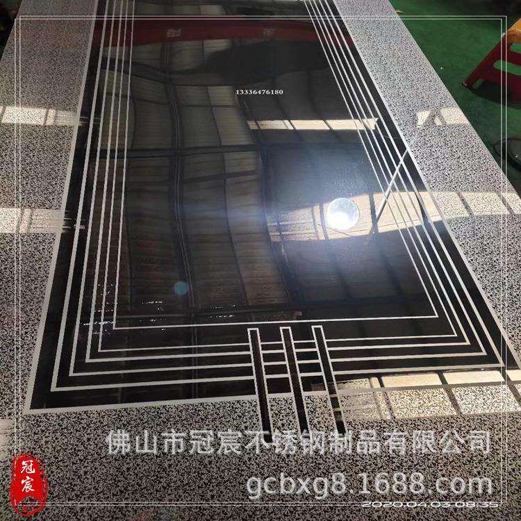 304镜面蚀刻玫瑰金 铝方管木纹蚀刻 不锈钢仿铜蚀刻板