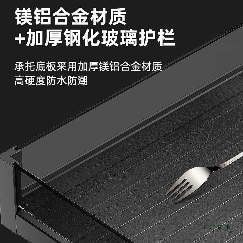 转角拉篮小怪物厨房橱柜太空铝合金全拉出厨柜拐角置物架阻尼缓冲