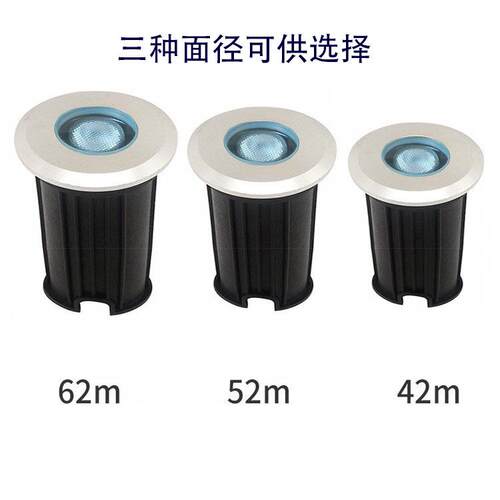 防水24V矮款不锈钢LED星星埋地灯42 52 62mm水下射灯广场小地埋灯