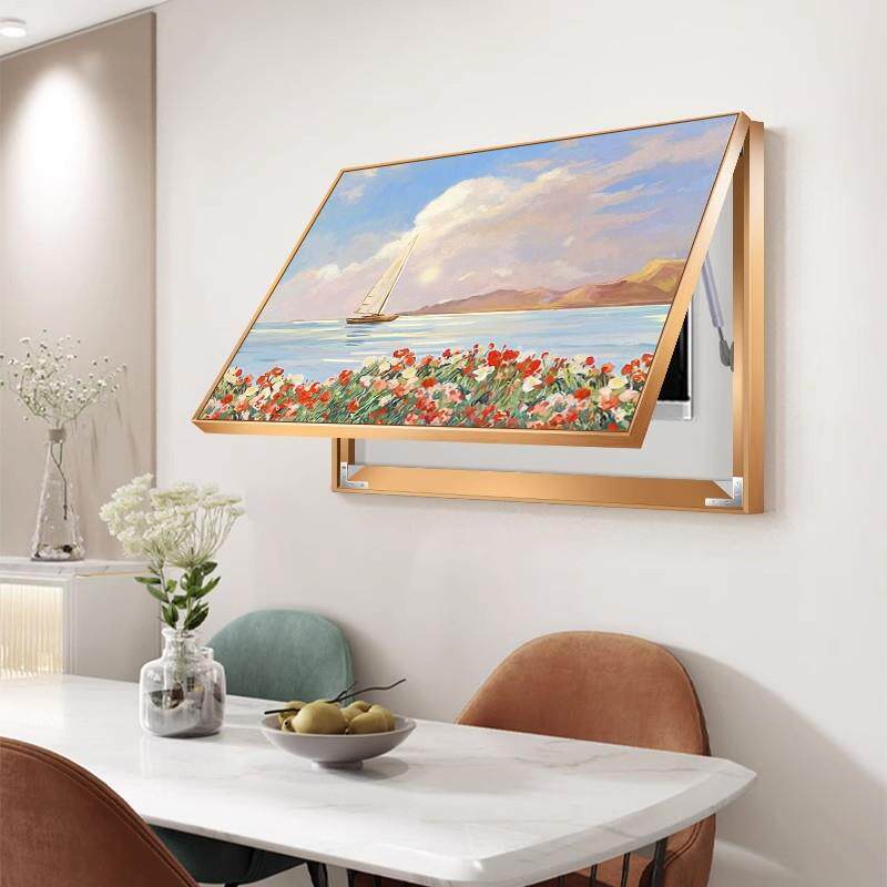 北欧电表箱装饰画日出风景餐厅背景壁画装饰遮挡配电开关电箱挂画