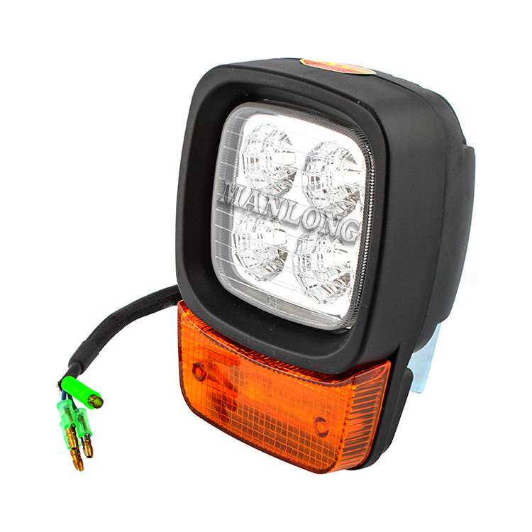 叉车配件通用型前大灯12-48V大灯总成LED4灯珠带转向灯851021