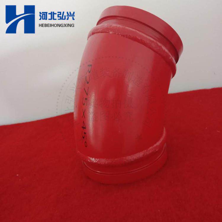 混凝土耐磨弯头 R275乘90°加厚铸钢弯头 双层合金弯头