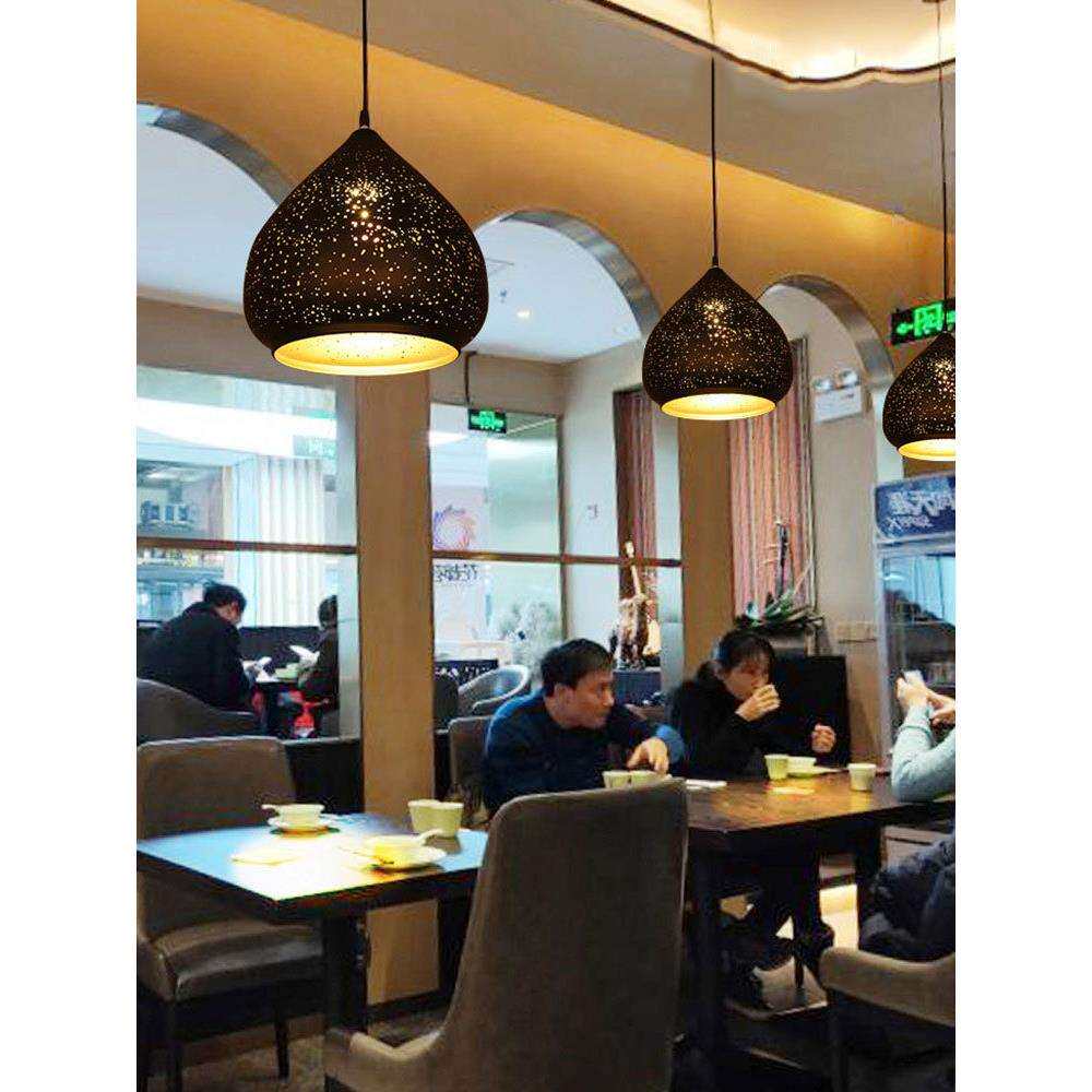 商用工业风铁艺小吊灯 工装单头复古怀旧饭店餐厅卡座创意灯饰