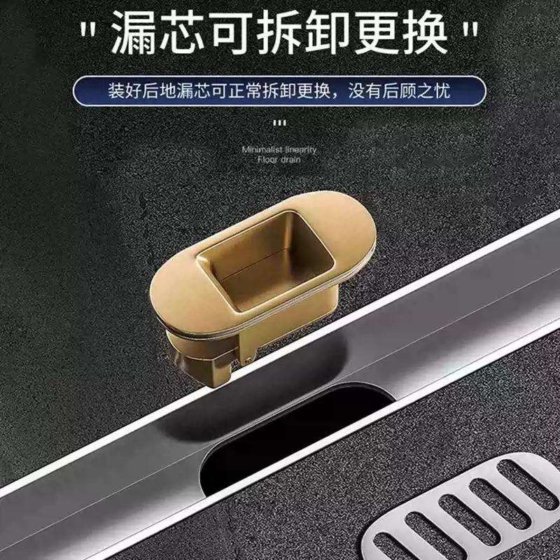 地板304不锈钢32mm线性地漏浴室长条隐形线型加长防臭地耐腐轻奢