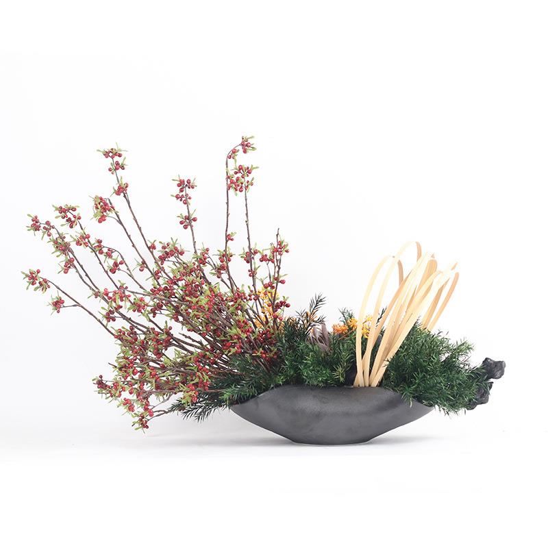 轻奢仿真花艺假花装饰摆件欧式现代客厅样板房玄关餐桌售楼处饰品