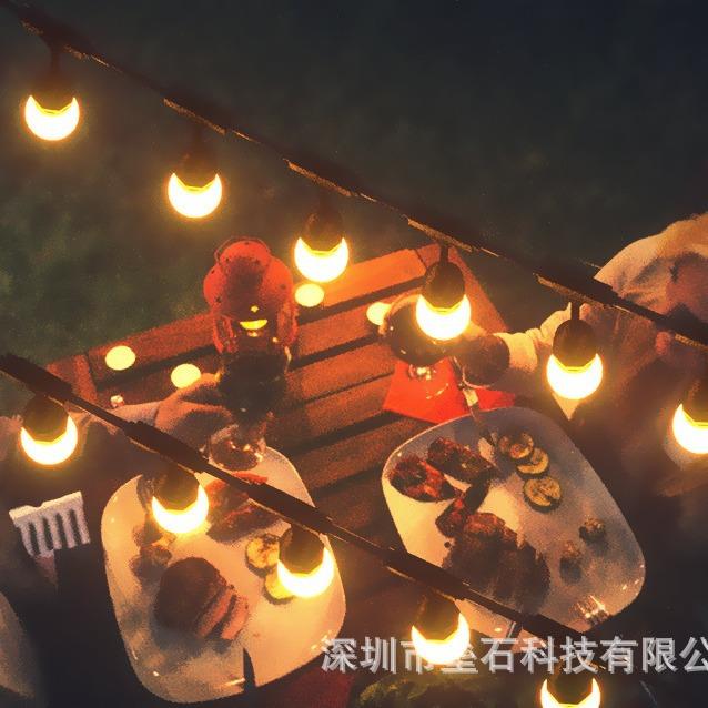 直插电S14 led灯串 E27螺口灯泡 户外防水装饰照明灯庭院氛围灯