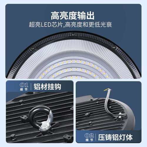 超亮DOB工矿灯线性led工厂灯美插欧插悬挂式LED灯商业天棚高湾灯