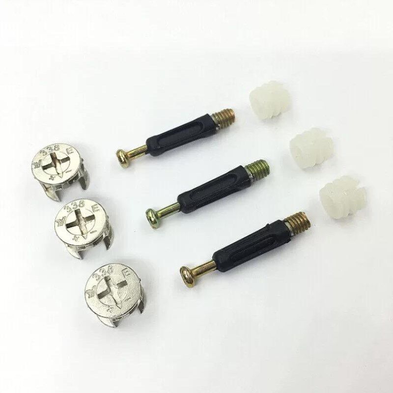 家具板材三合一连接件二合一锁扣偏心轮自攻杆组装连接紧固件