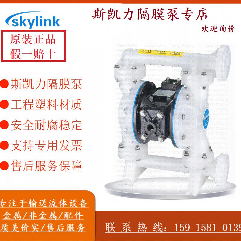 原装正品SKYLINK斯凯力气动隔膜泵1寸泵PS25化工新能源锂电环保泵