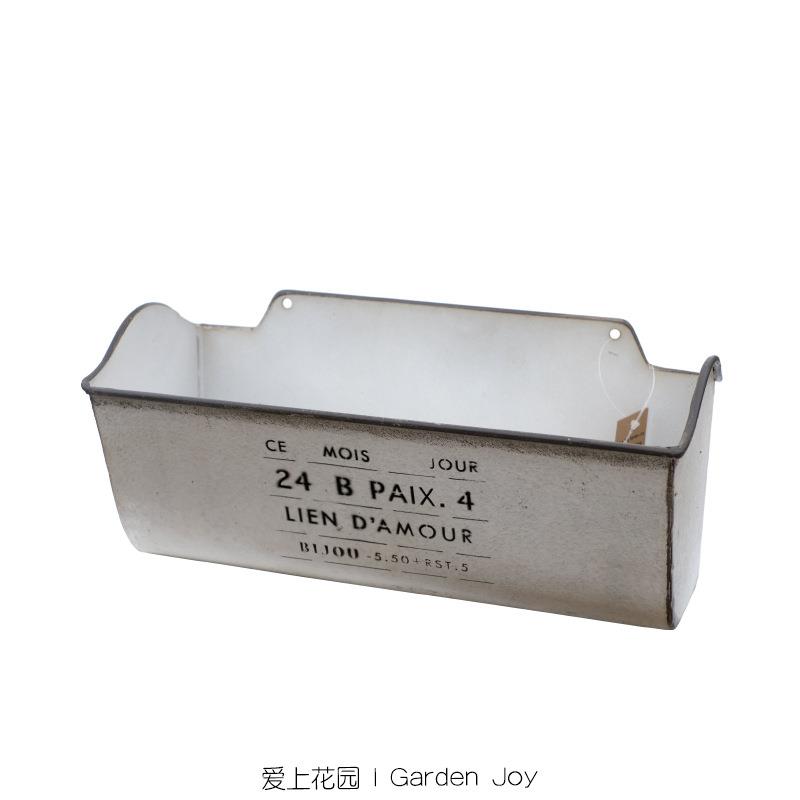 铁艺花盆铁皮做旧花盒长条壁挂盆24B花盆盆器