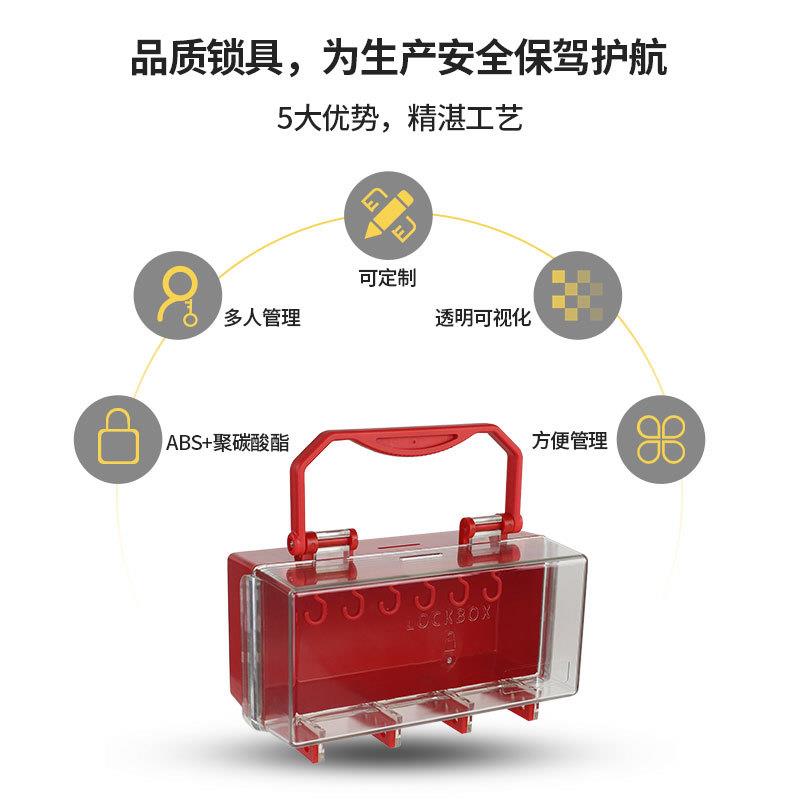 世强便携式手提钥匙箱多人管理共锁箱锁具管理站可视化面板箱