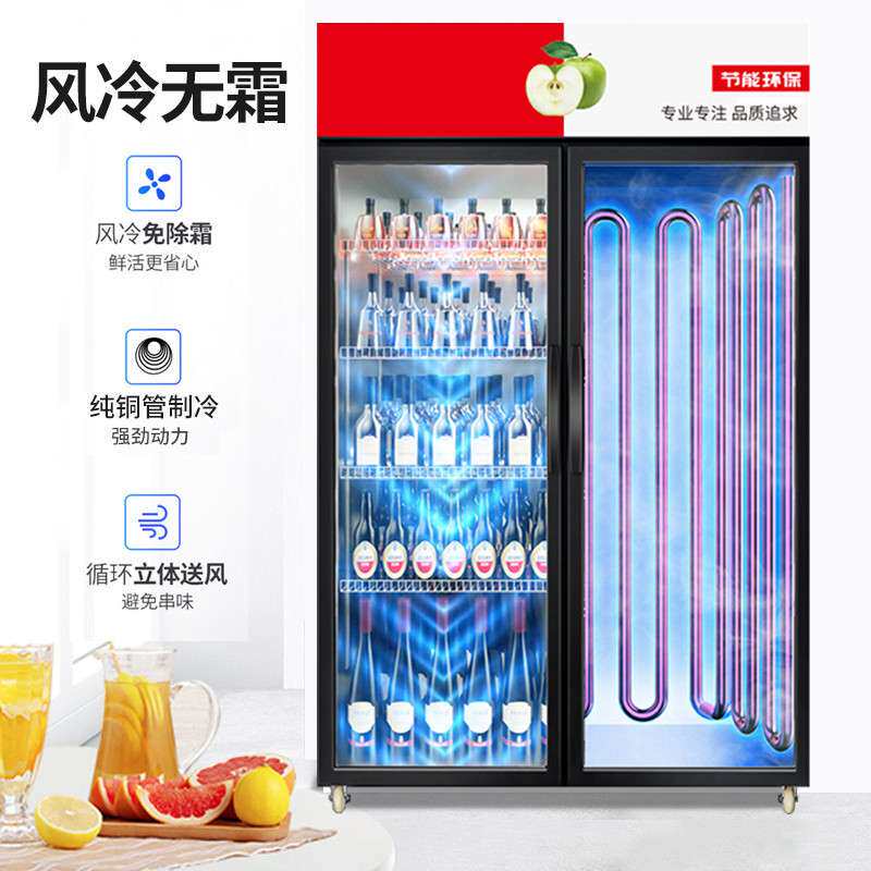 冰立方便利店用啤酒饮料立式冷柜商用超市冷藏冰柜鲜花冷藏展示柜