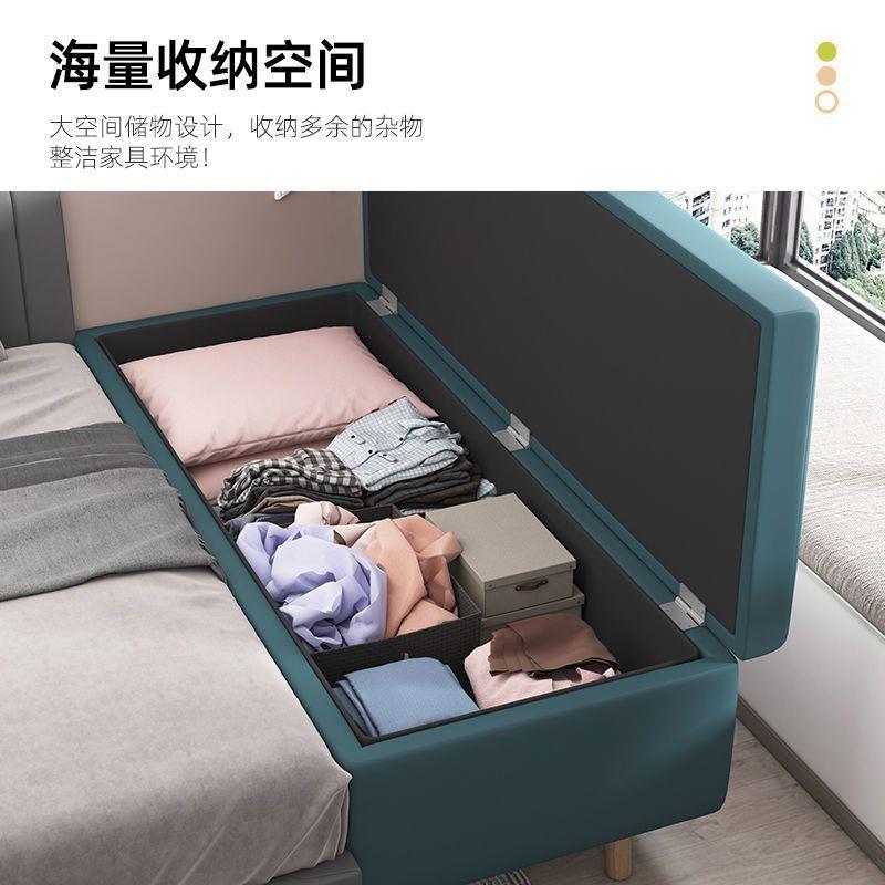 可储物儿童床小孩床床边床加宽拼接大床卧室实木大人单人床收纳柜