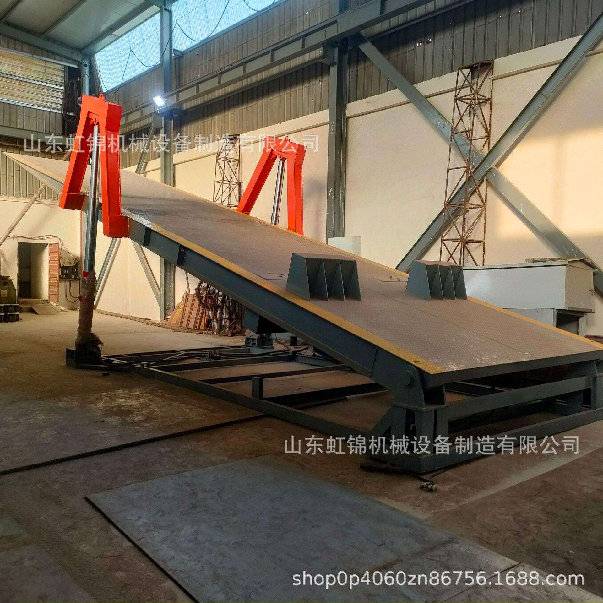 100吨翻板卸车机 物流大型货车集装箱后翻卸车平台移动液压卸车机